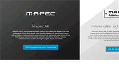 Desktop Screenshot of mapec.se